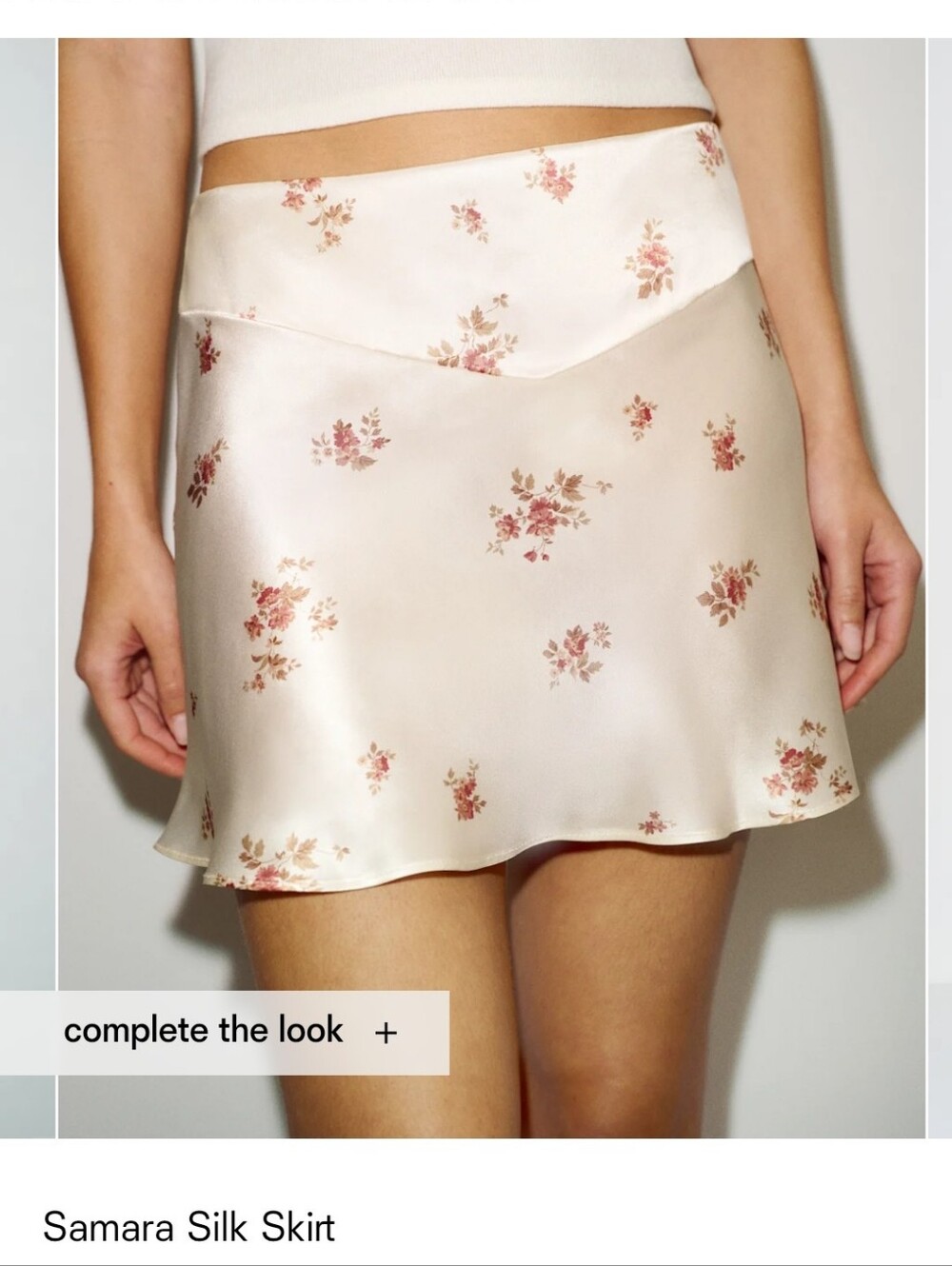 Reformation Samara Silk Skirt